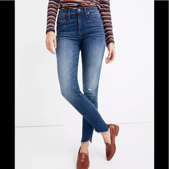 Madewell 10" High-Rise Skinny Jeans: Cutout Tulip Hem Edition - Picture 1 of 11